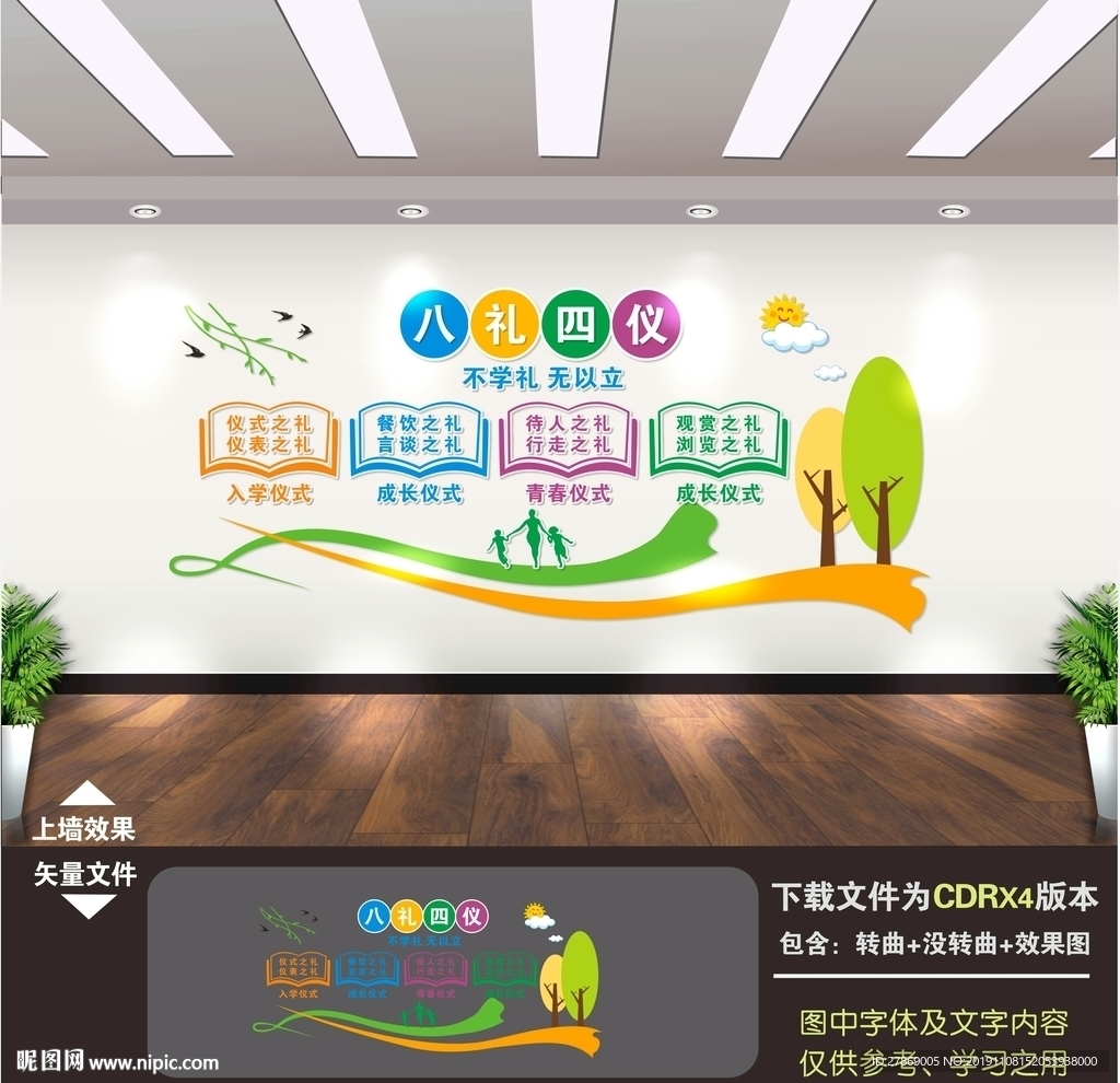 八礼四仪文化墙