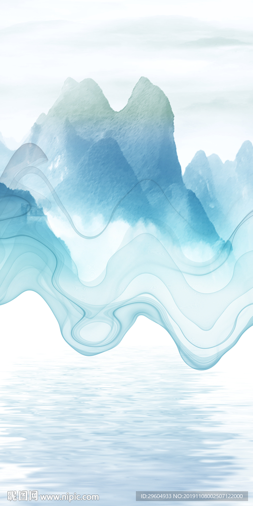 极品 新款山水玄关 TIF分层