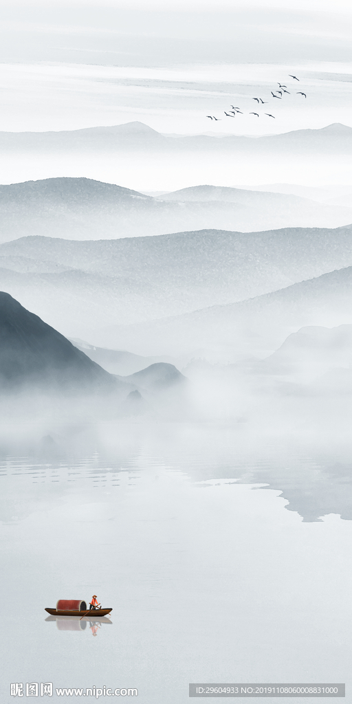 新品玄关山水新画 TIF分层