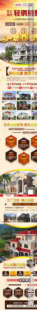 轻钢别墅落地页
