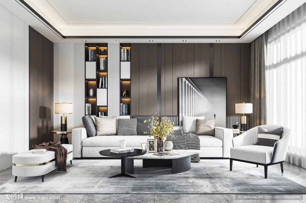 极简整体定制客厅