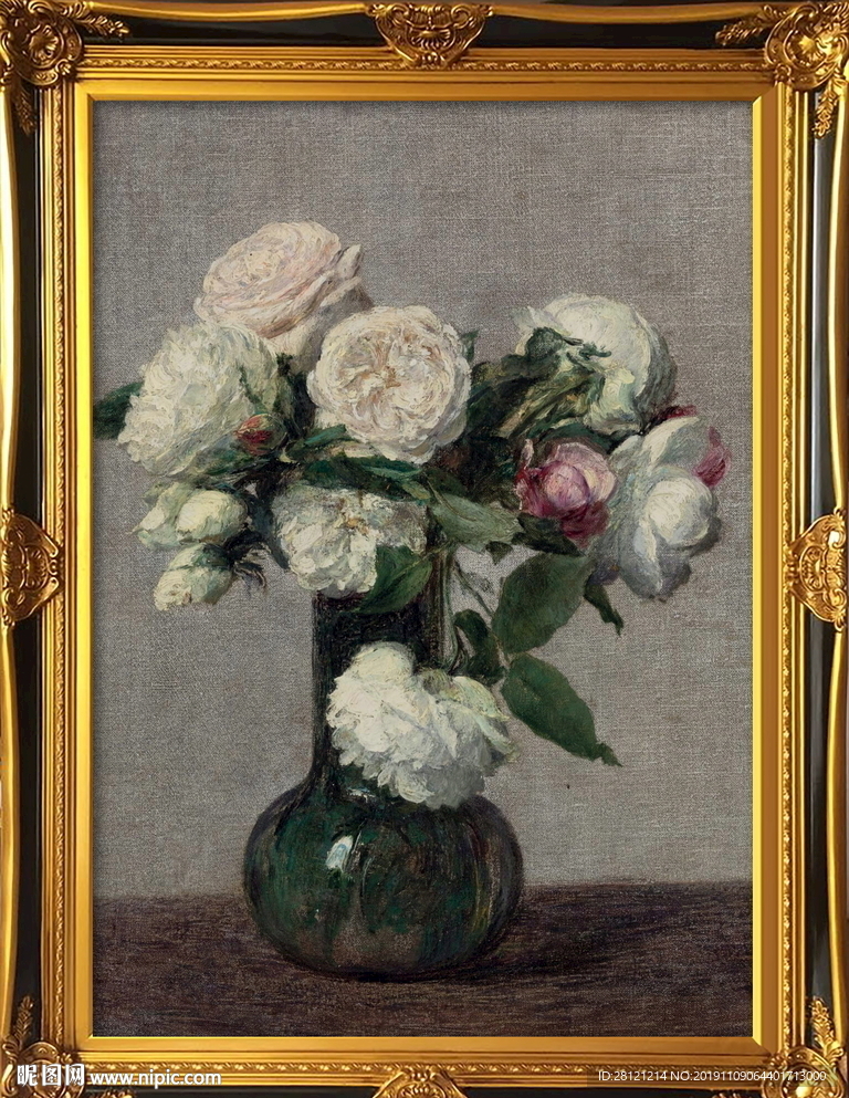 高清油画花卉装饰画