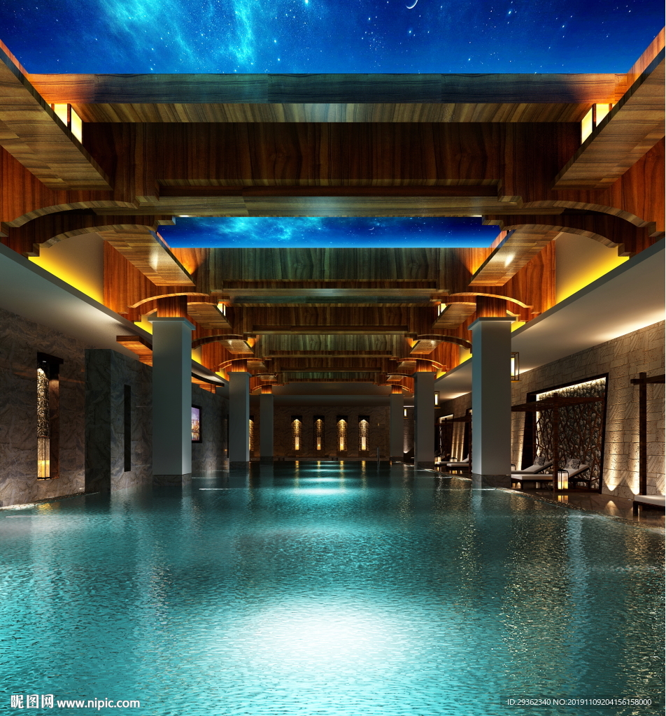 洗浴中心温泉酒店水会设计