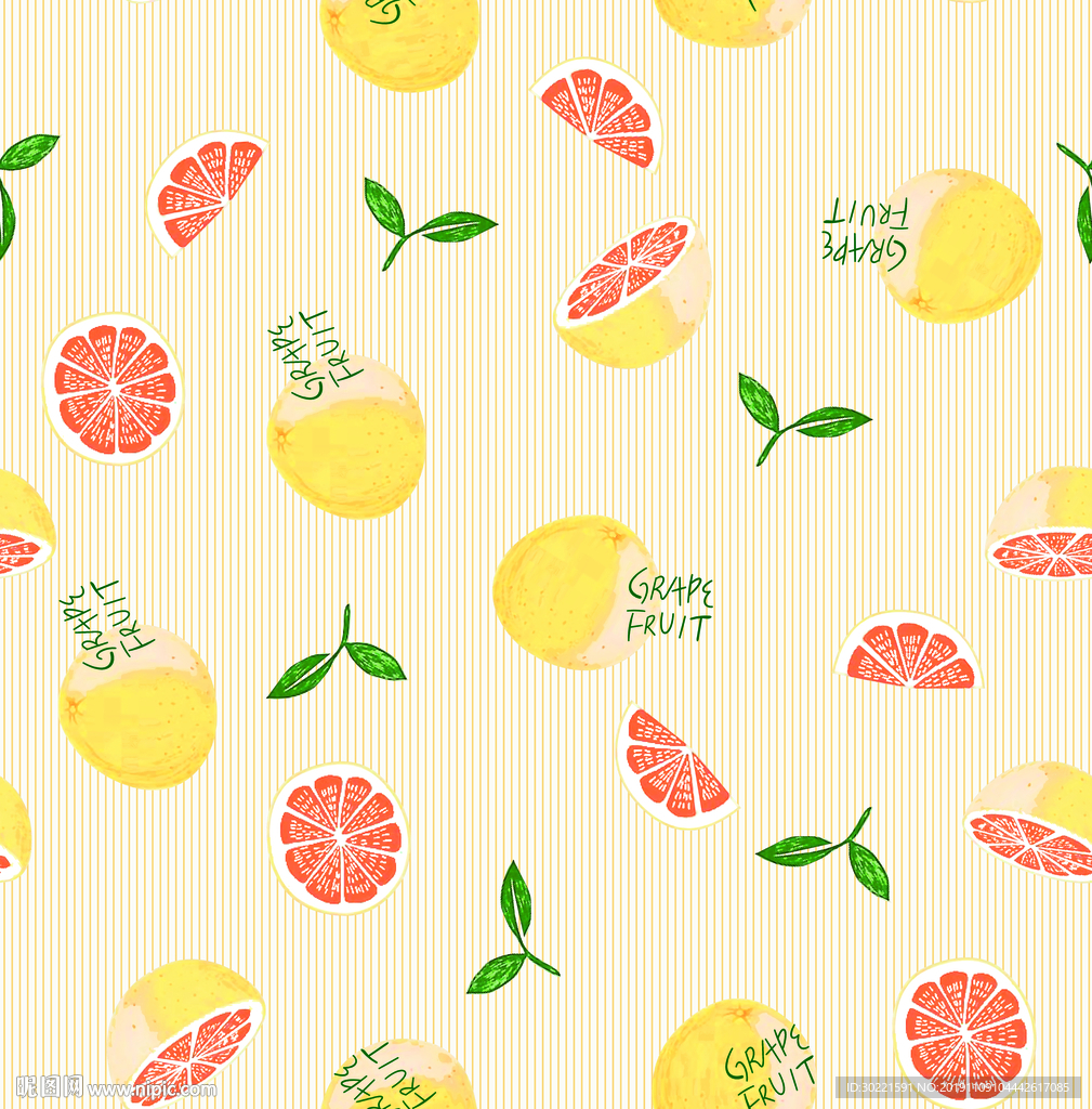 数码 印花 大牌花 高清 柠檬