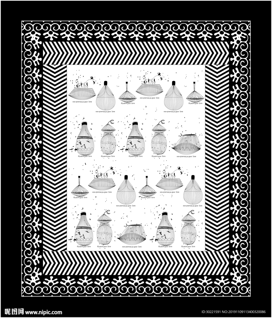 数码 印花 大牌花 高清 方巾