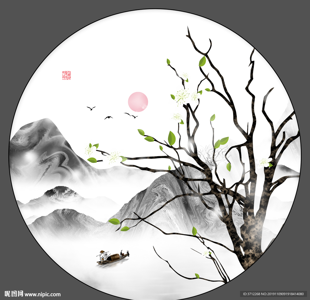线条纹理饰画