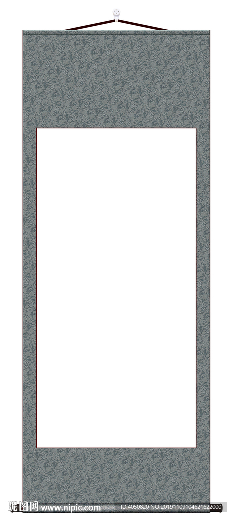 挂轴 锦绫 高清分层图 卷轴