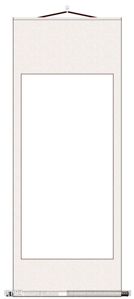 挂轴 锦绫 高清分层图 卷轴