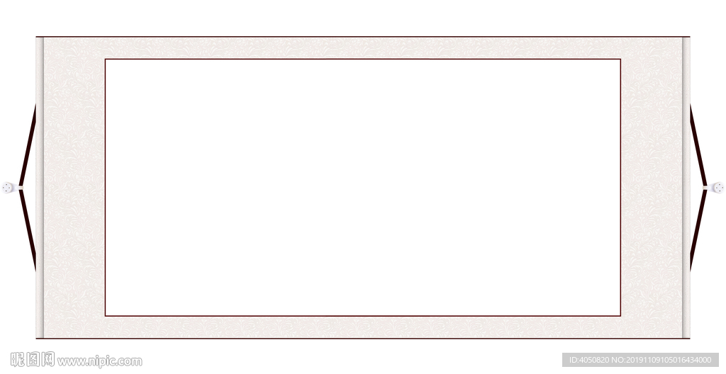 挂轴 锦绫 高清分层图 卷轴