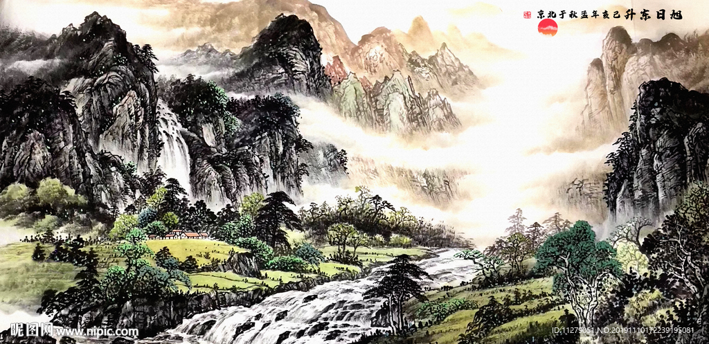 山水风景过画