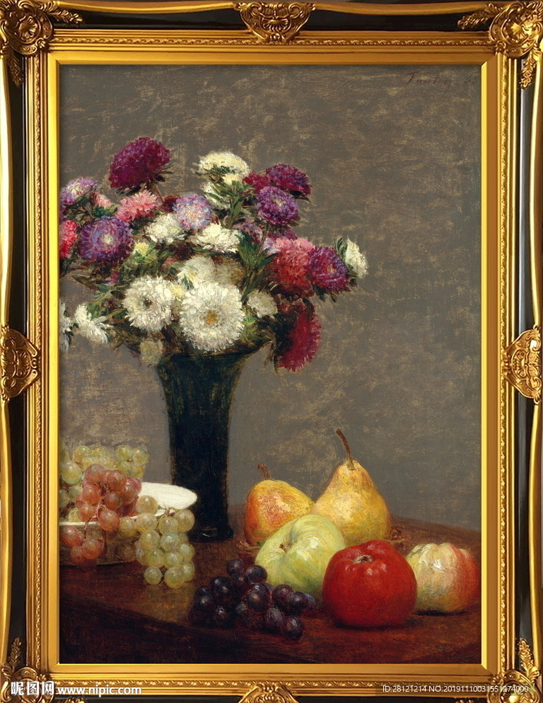 高清油画花卉装饰画