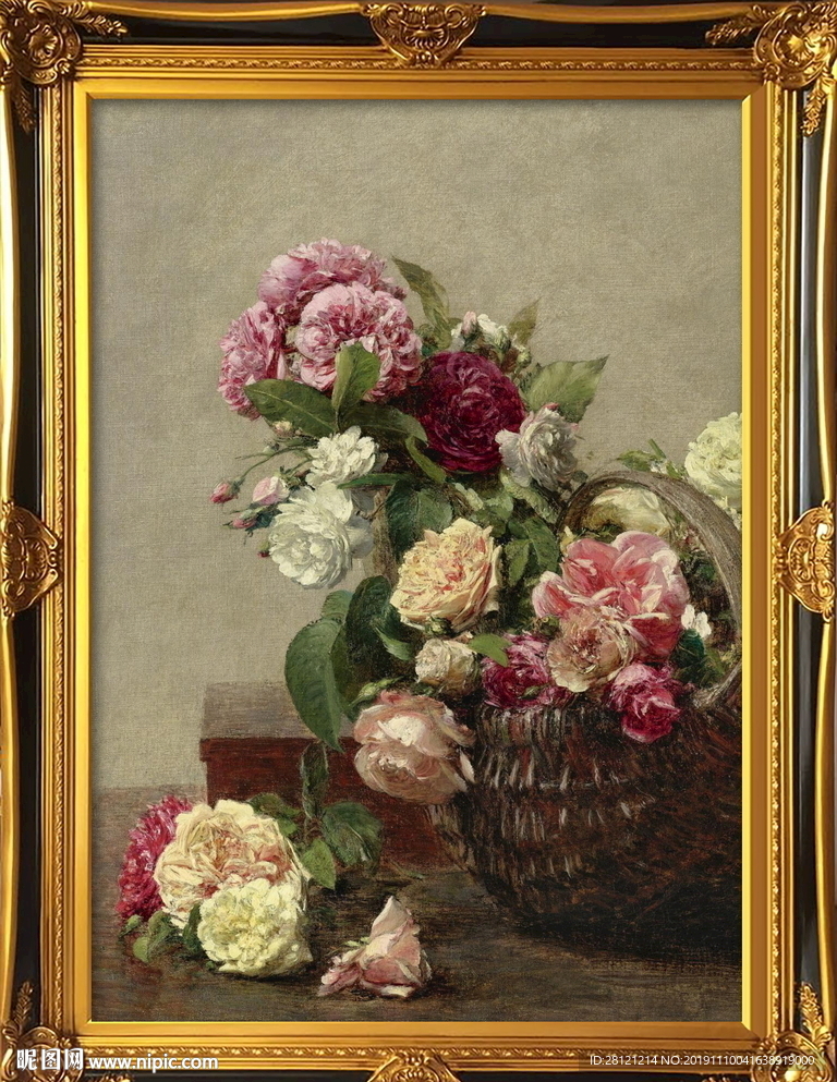 高清油画花卉装饰画