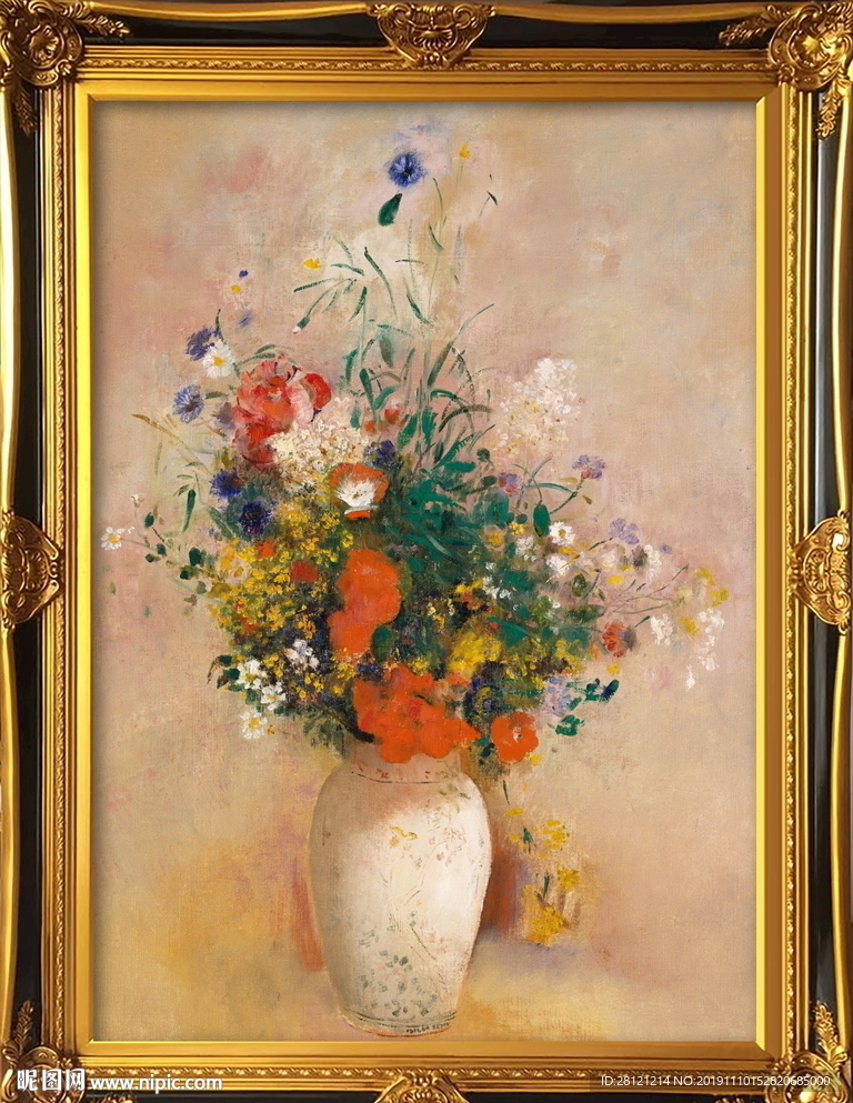 高清油画花卉装饰画