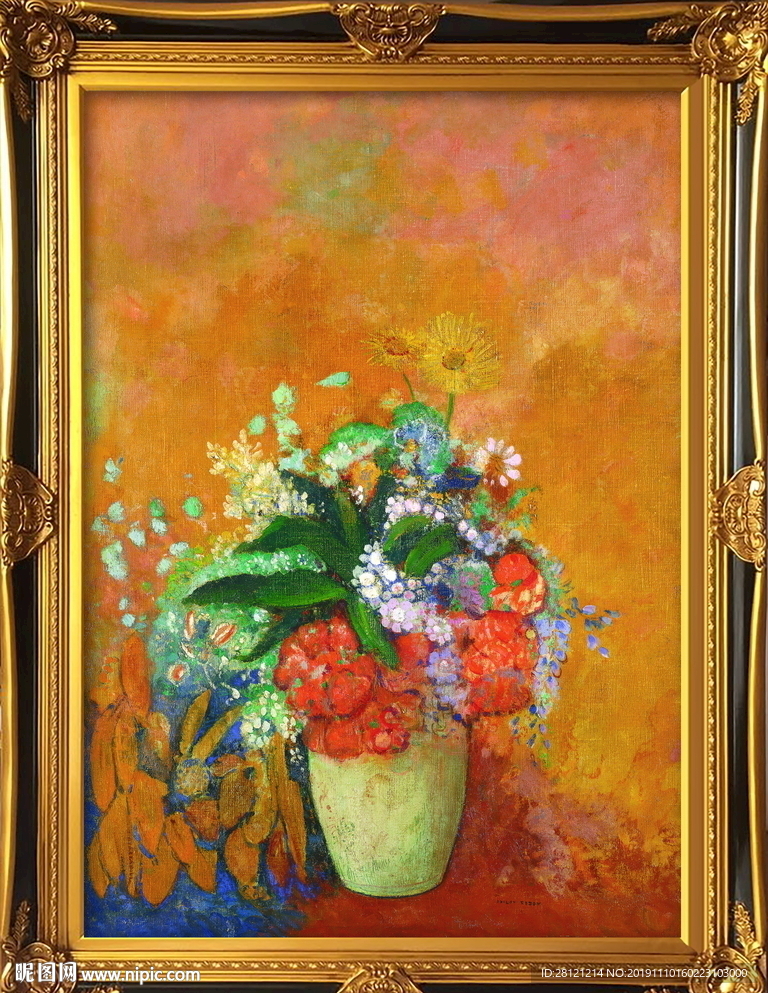 高清油画花卉装饰画