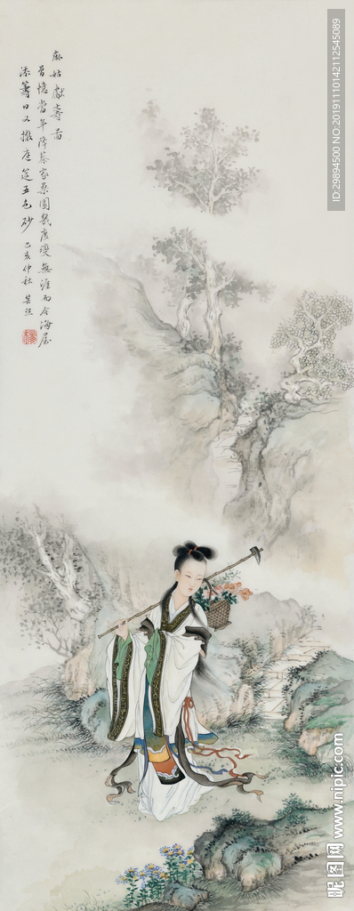 装饰画古典美女