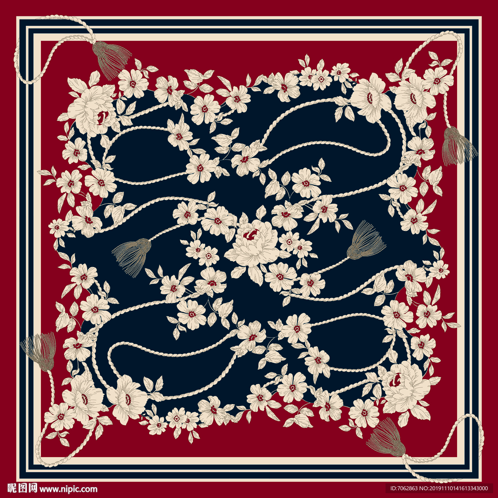 方巾花