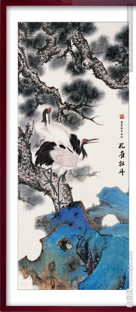 松鹤延年装饰画