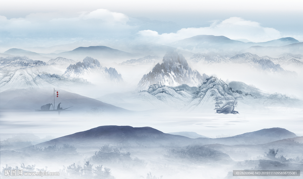 云雾山水