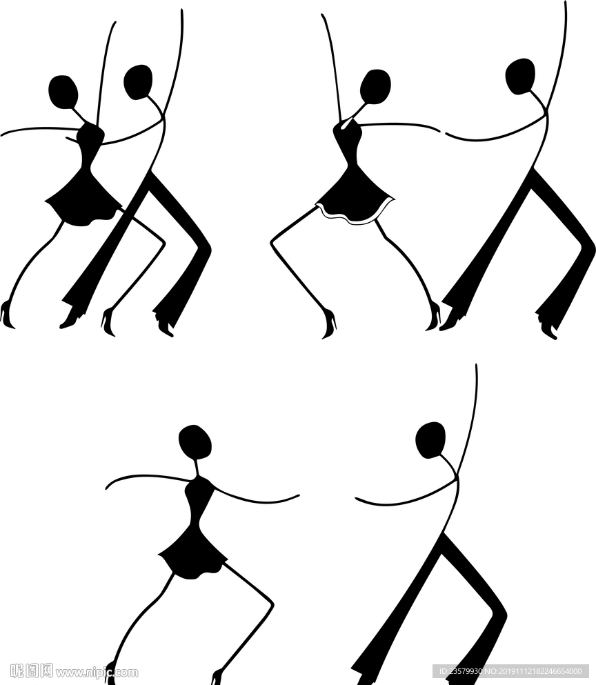 跳舞简笔画