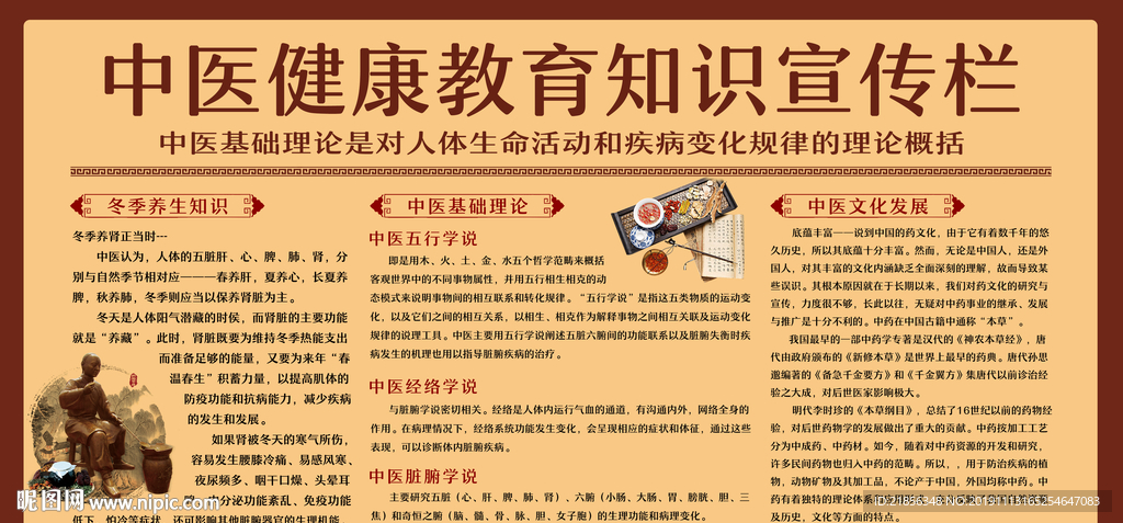 冬季中医健康教育宣传栏