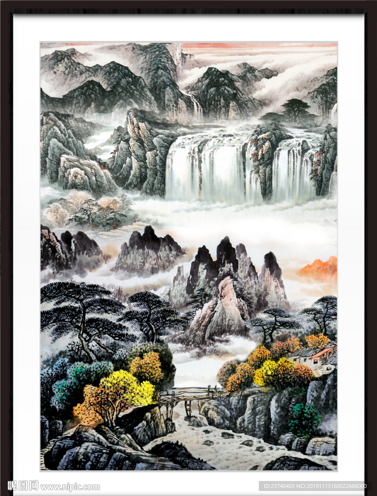 中堂画山水