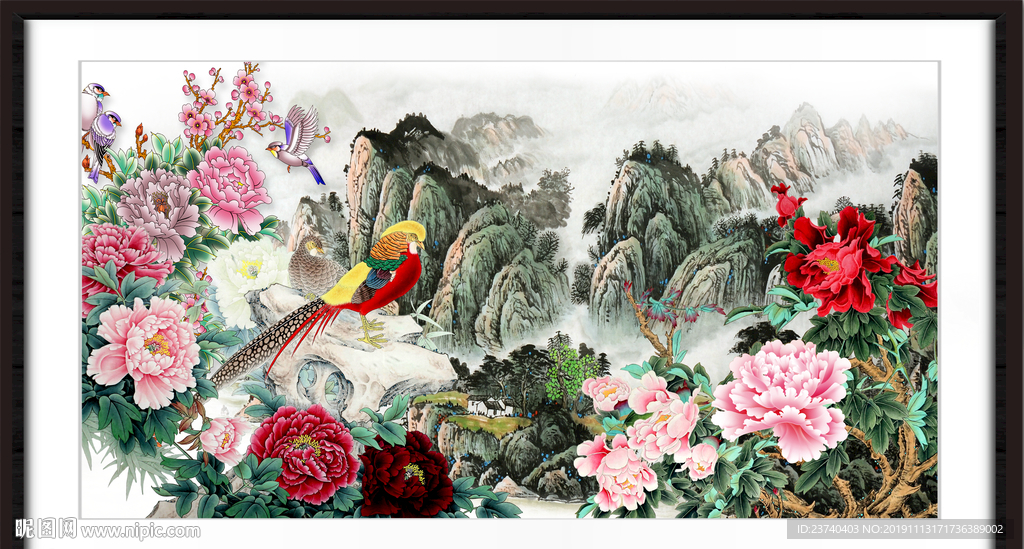 国画牡丹