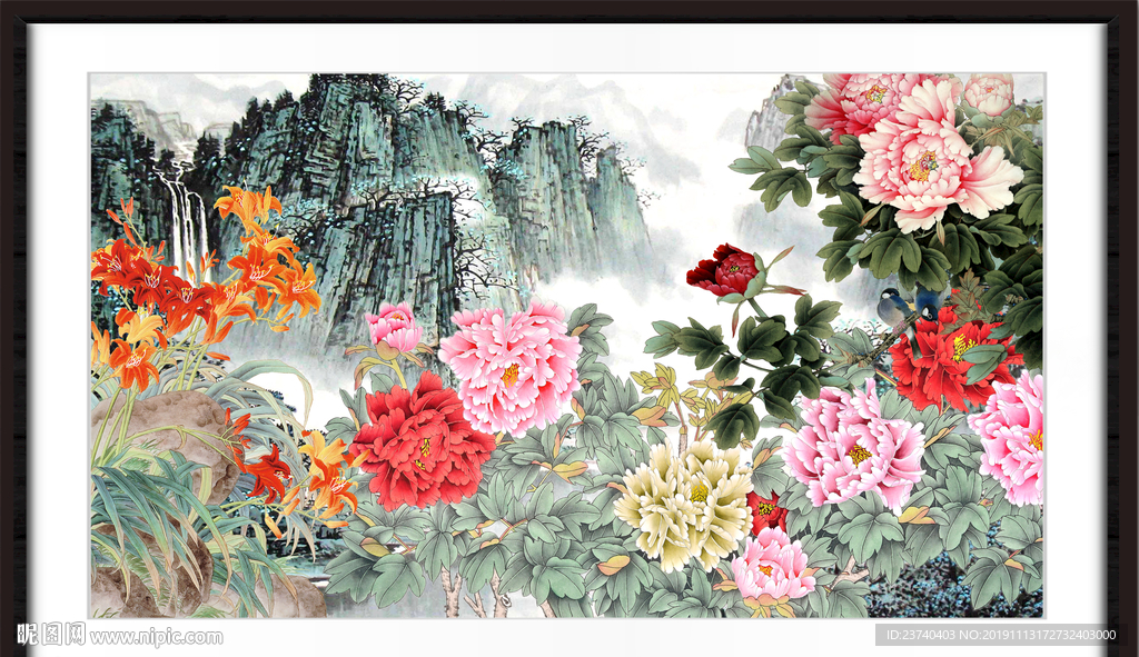 国画牡丹
