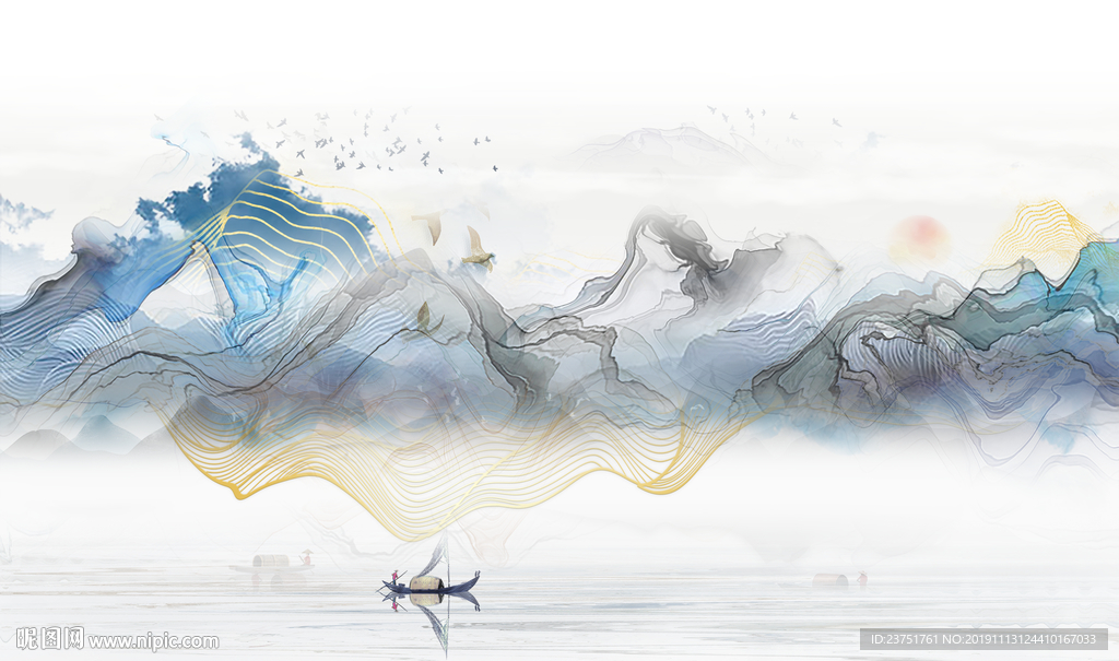抽象山水画