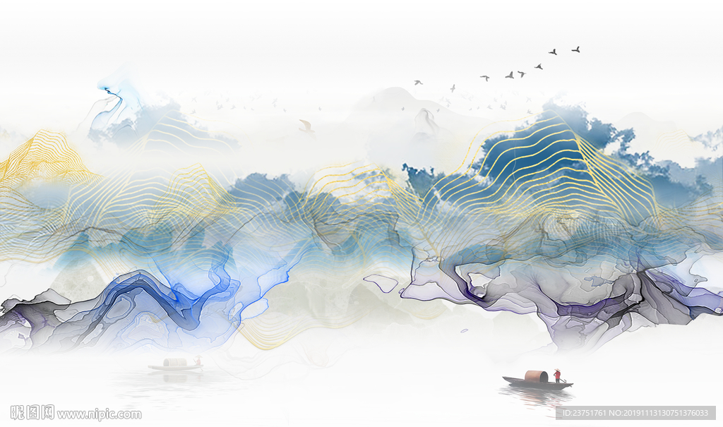 抽象山水画