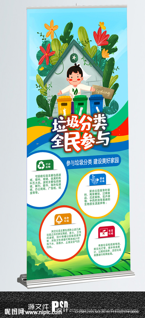 垃圾分类展架