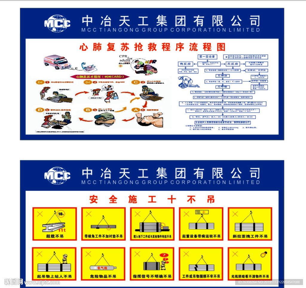 心肺复苏流程图+安全施工十不吊