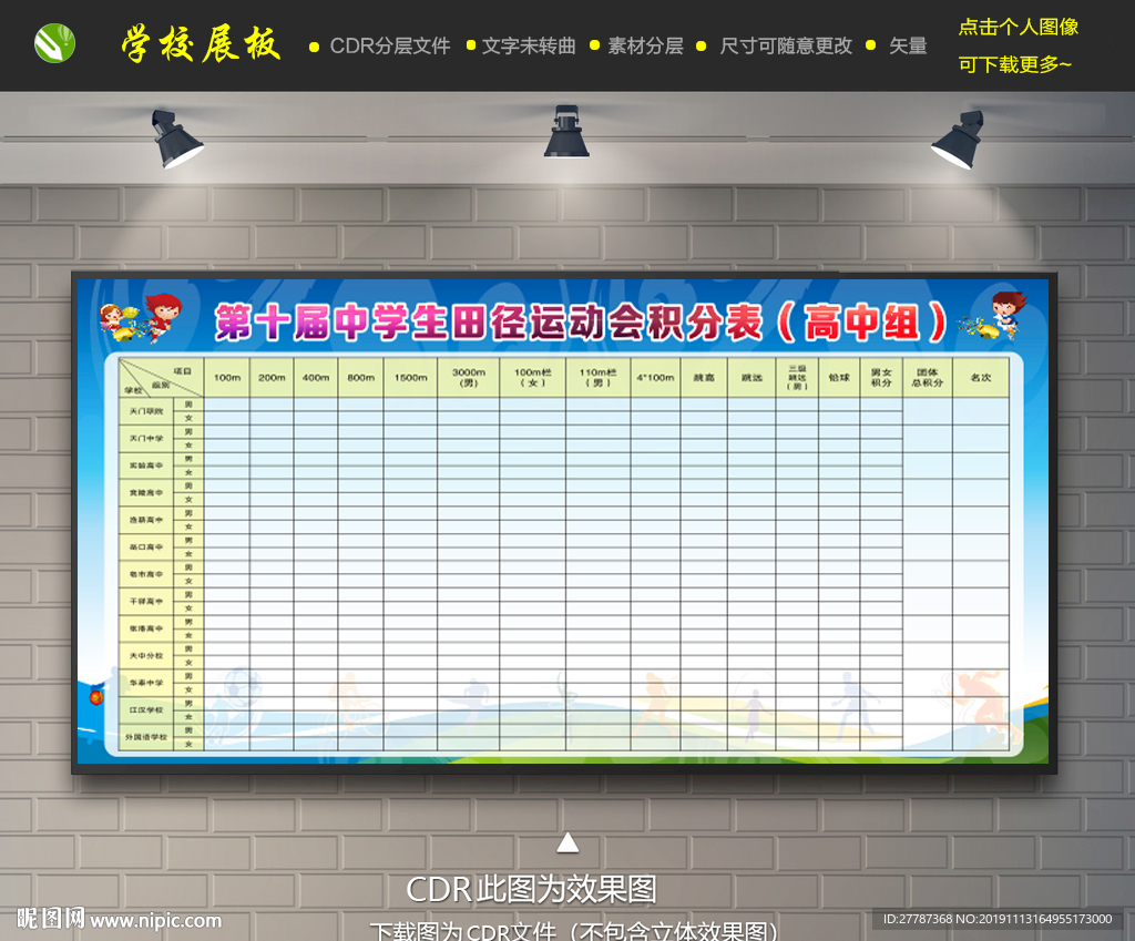 运动会积分表