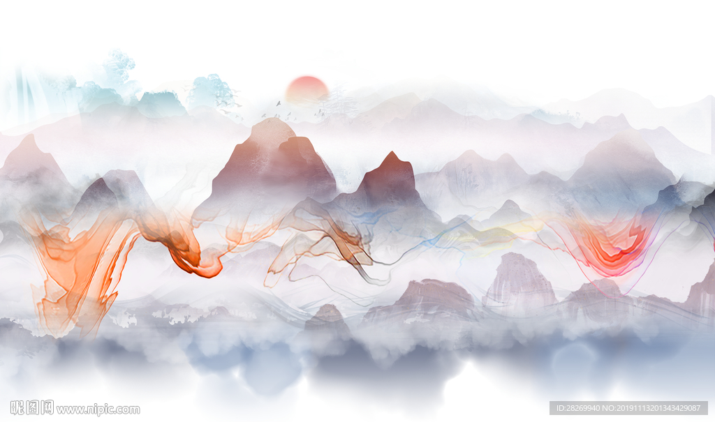 抽象山水画