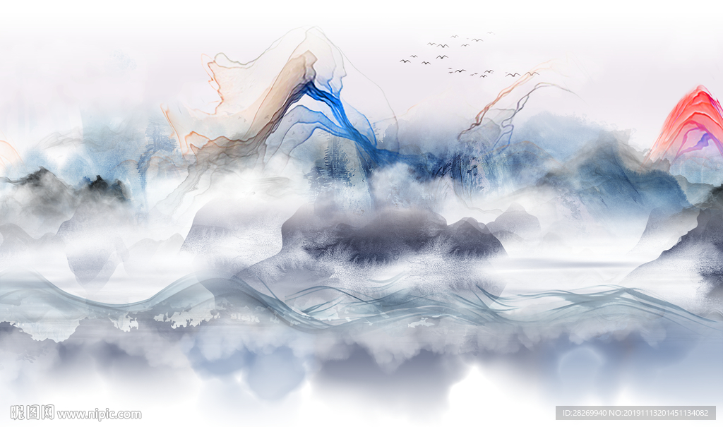 抽象山水画