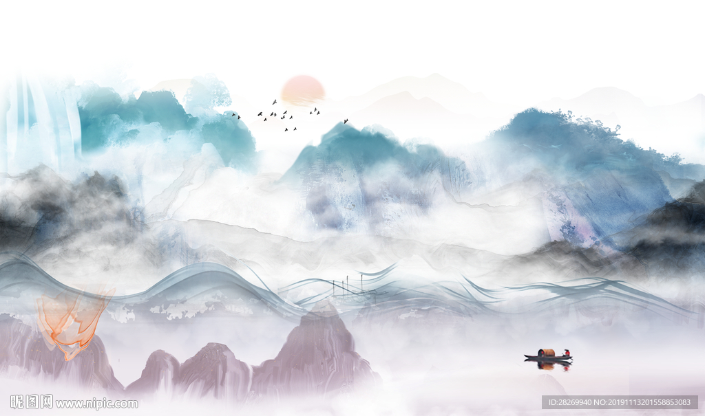 抽象山水画