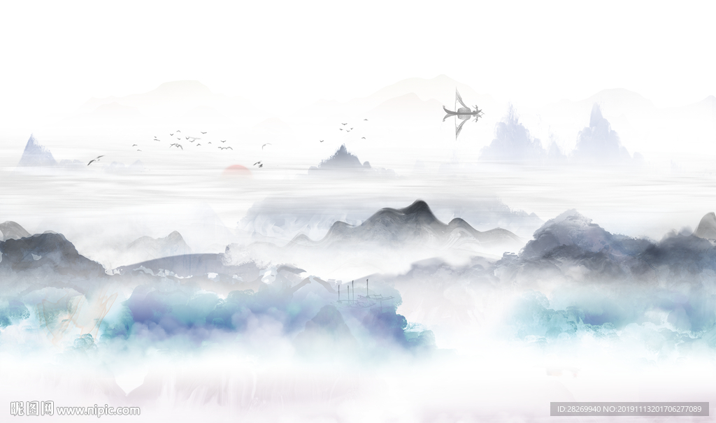 抽象山水画