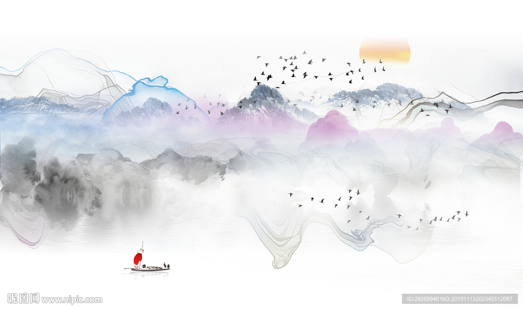 抽象山水画