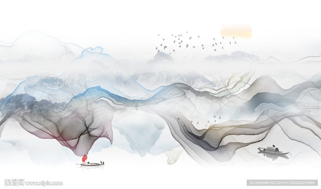 抽象山水画