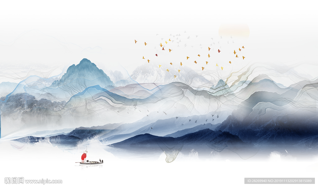 抽象山水画
