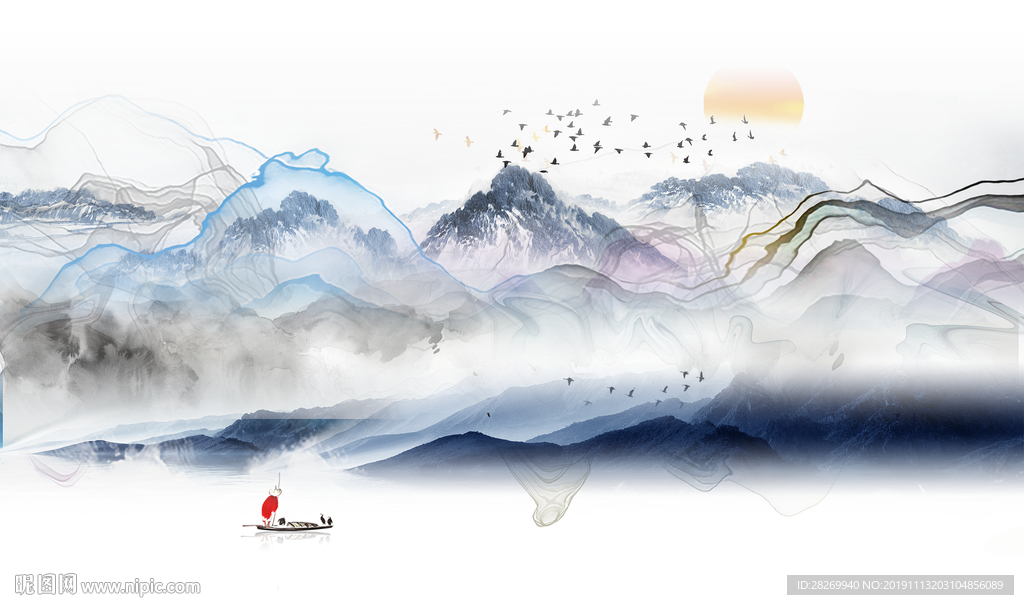 抽象山水画