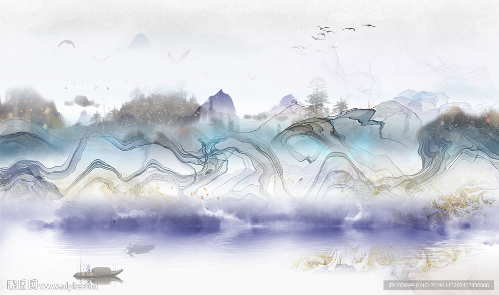 抽象山水画