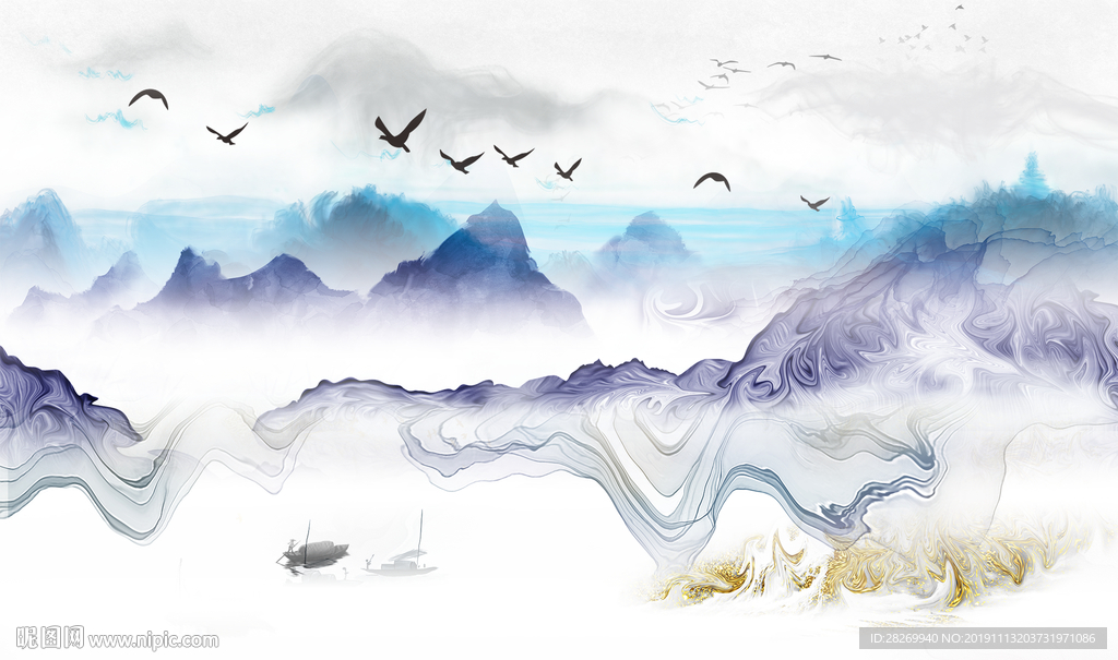 抽象山水画