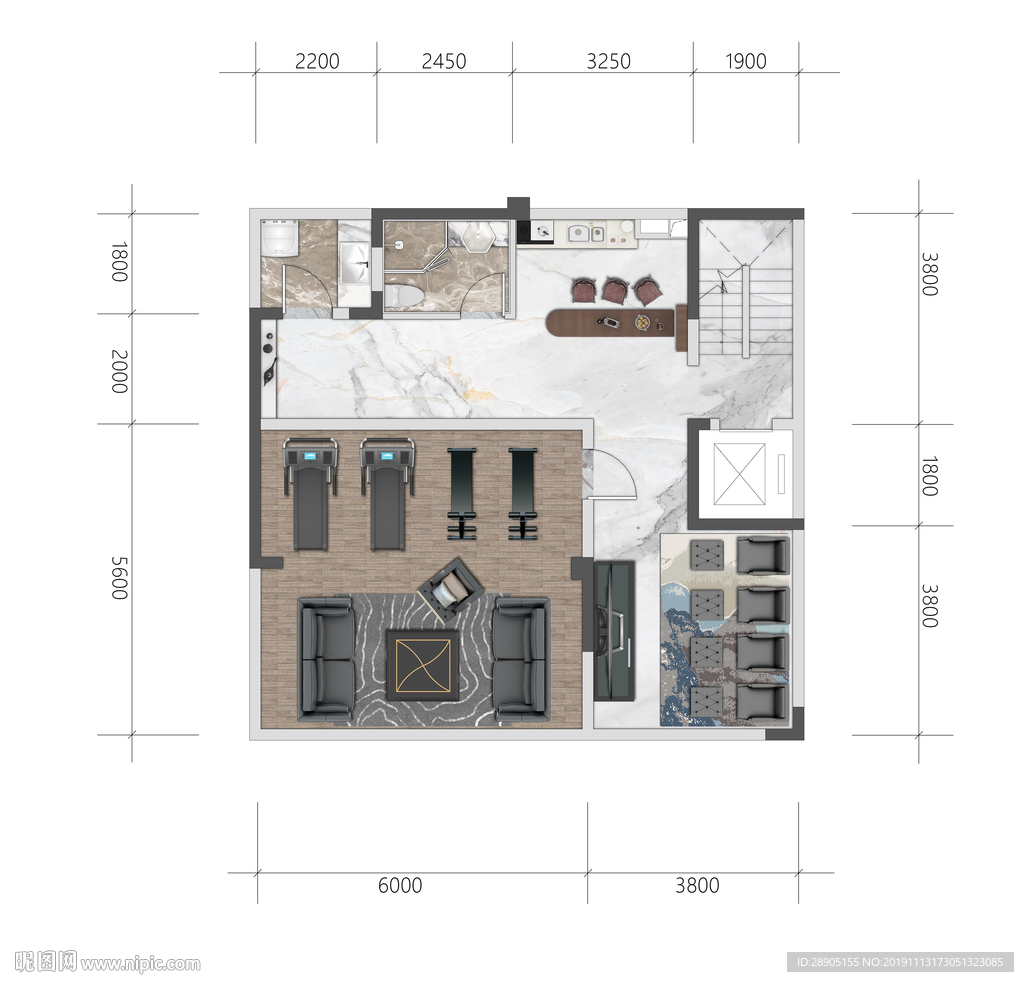 平面户型图 彩平图