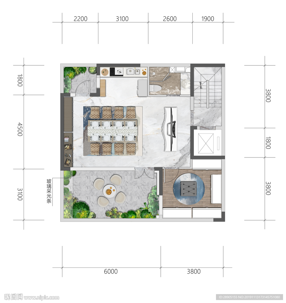 平面户型图 彩平图 户型图