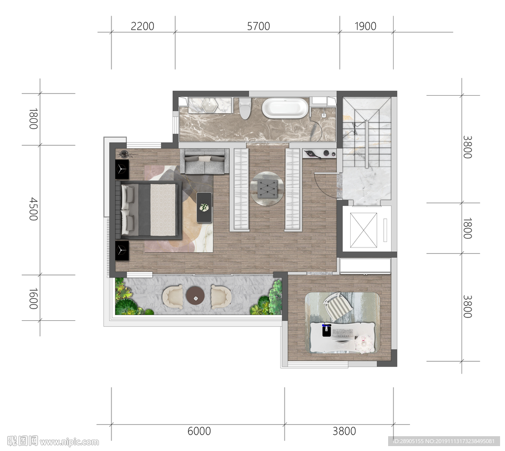 平面户型图 彩平图 户型图