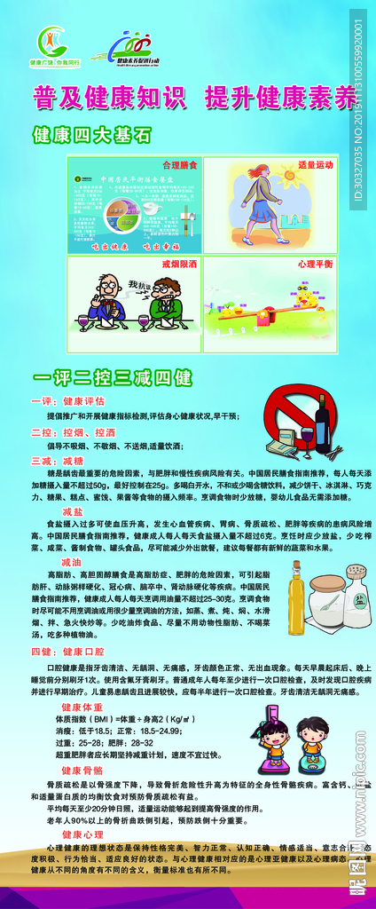 健康知识 健康常识展板