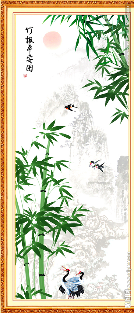 竹子装饰画