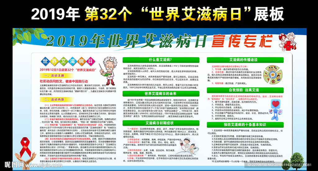 2019年艾滋病展板