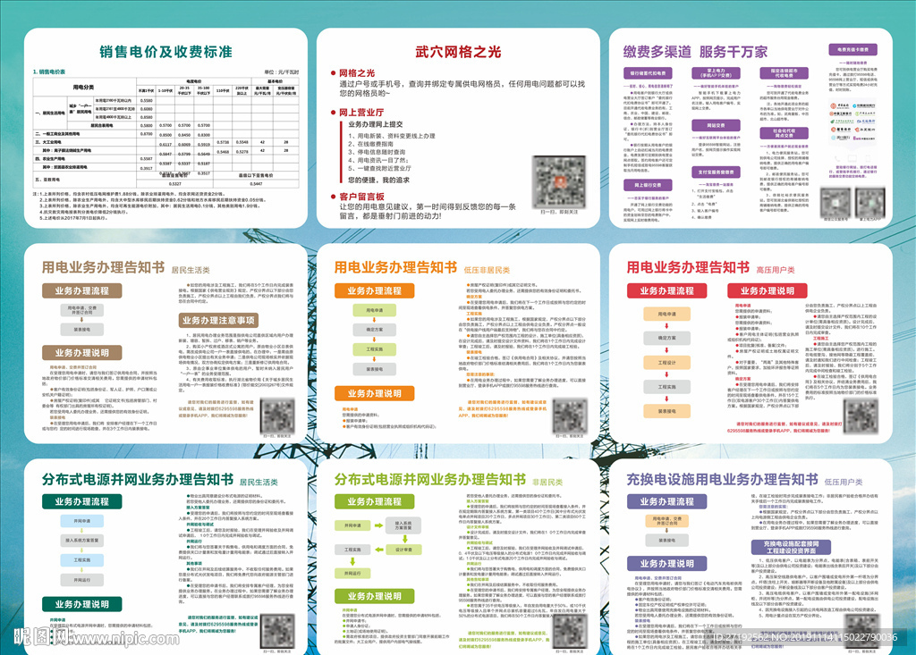 国家电网宣传单 展板
