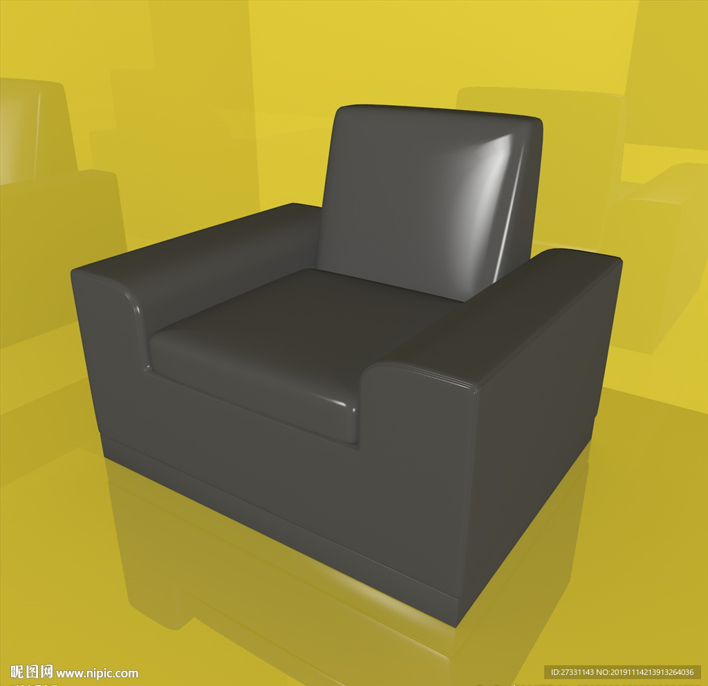 沙发模型 休闲沙发 软体家具